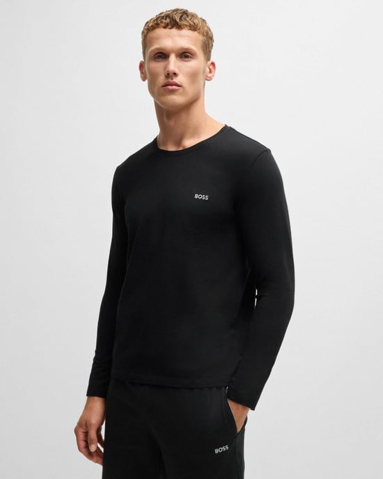 Camiseta de manga larga en negro - Image 1