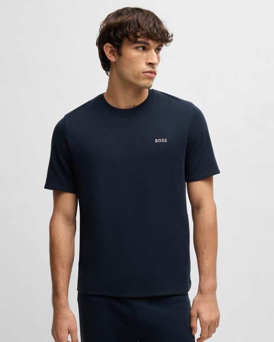 Camiseta de pijama en azul oscuro - Image 4