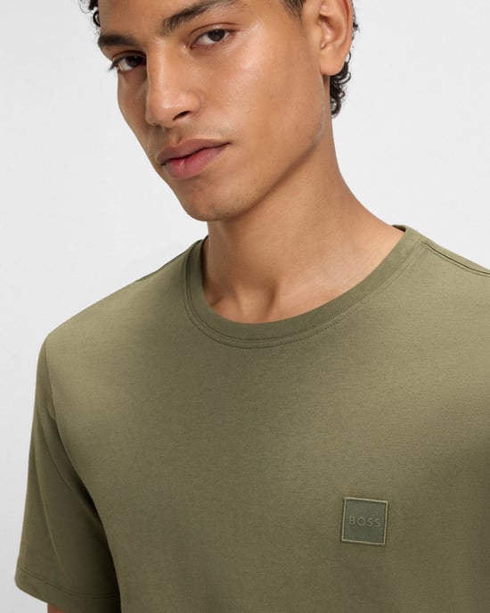 Camiseta de Hombre Hugo Boss Verde de Algodón - Image 3