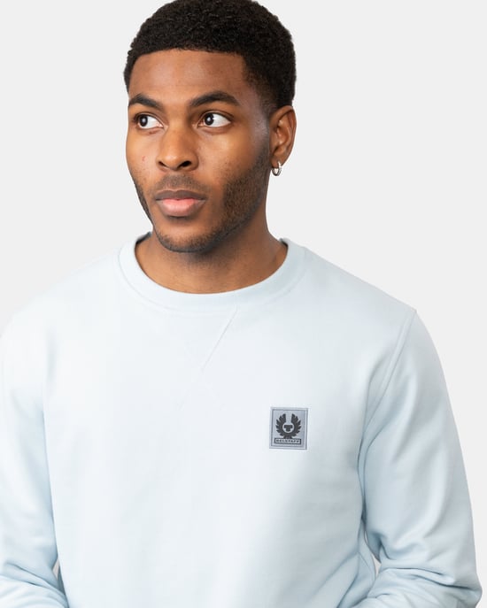 Belstaff Mens Crew Neck Sweatshirt With Logo Patch - Image 4