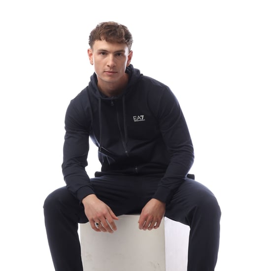 Chándal completo de cremallera Emporio Armani EA7 Core Identity para hombre en azul marino - Image 5