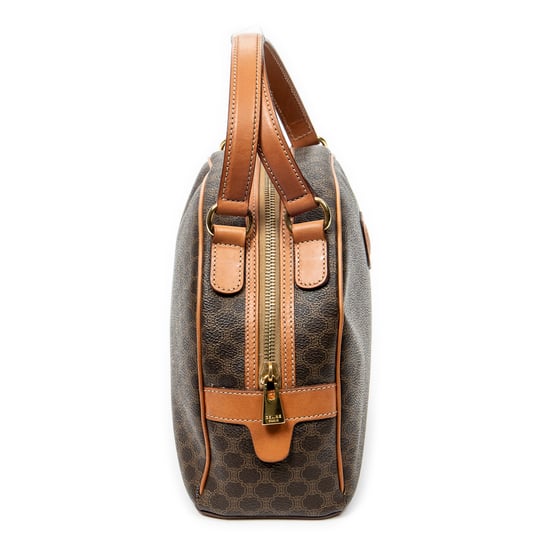Celine Dome Top Handle  en Marrón Lona recubierta - Image 4