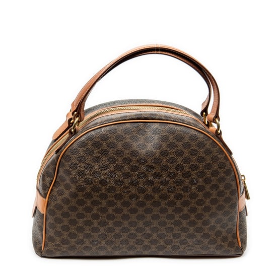 Celine Dome Top Handle  en Marrón Lona recubierta - Image 5
