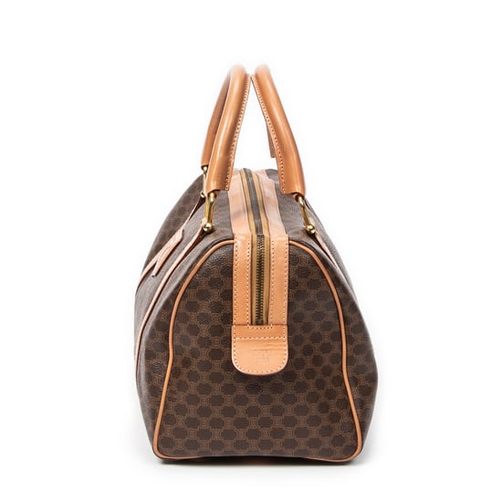 Celine Vintage Small Boston en Marrón/Beige Lona recubierta - Image 3