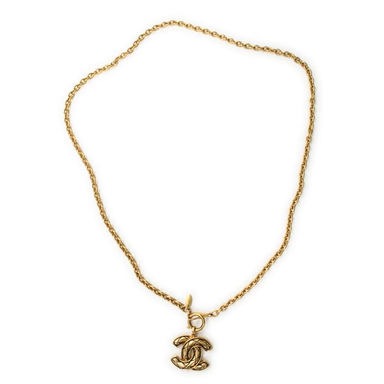 Chanel CC Pendant Chain Necklace en Oro Acero inoxidable sin níquel - Image 1