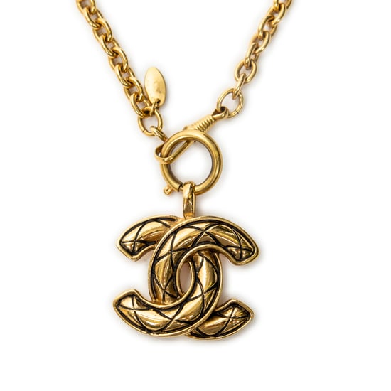 Chanel CC Pendant Chain Necklace en Oro Acero inoxidable sin níquel - Image 2