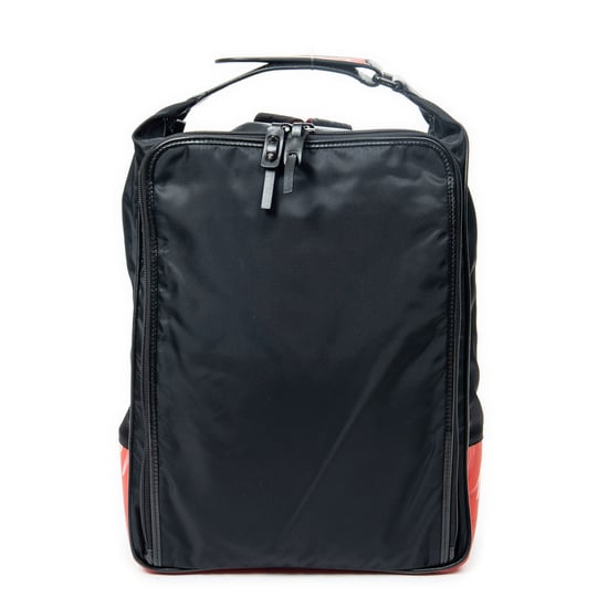 Louboutin Hop'n Zip Backpack en Negro/Rojo Lienzo - Image 1