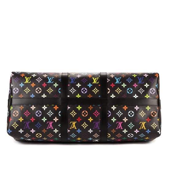 Louis Vuitton Re-Edition Takashi Murakami Multicolore Keepall 50 en Negro/Multicolor Lona recubierta - Image 6