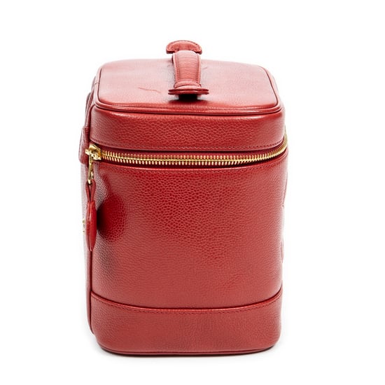 Chanel CC Tall Vanity Case  en Rojo Piel de becerro - Image 4