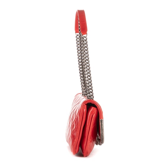 Chanel Chain Single Flap en Rojo Piel de becerro - Image 5