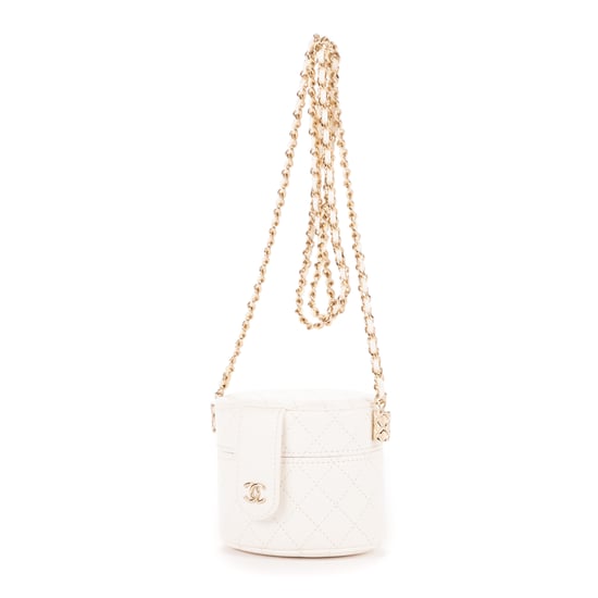 Chanel Cosmetic Vanity Chain Crossbody en Blanco Piel de becerro - Image 2
