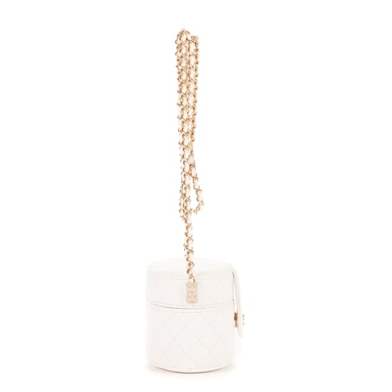 Chanel Cosmetic Vanity Chain Crossbody en Blanco Piel de becerro - Image 5