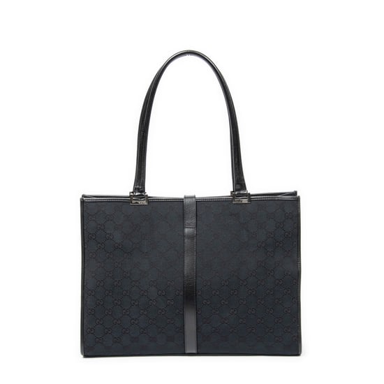 Gucci Large Square Tote en Negro Lienzo - Image 5