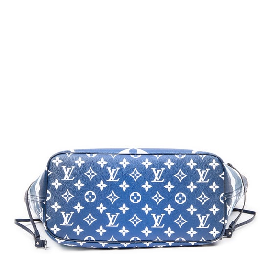 Louis Vuitton Ltd. Ed. Escale Neverfull MM en Azul/Blanco Lona recubierta - Image 6