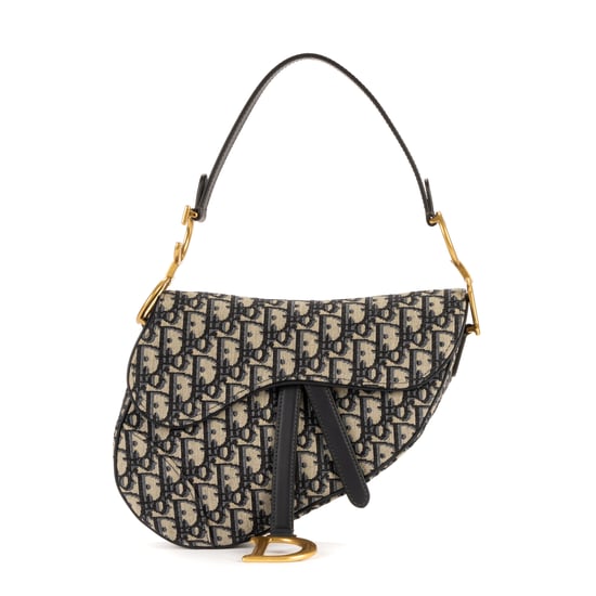 Dior Saddle Oblique en Azul marino Lienzo - Image 1