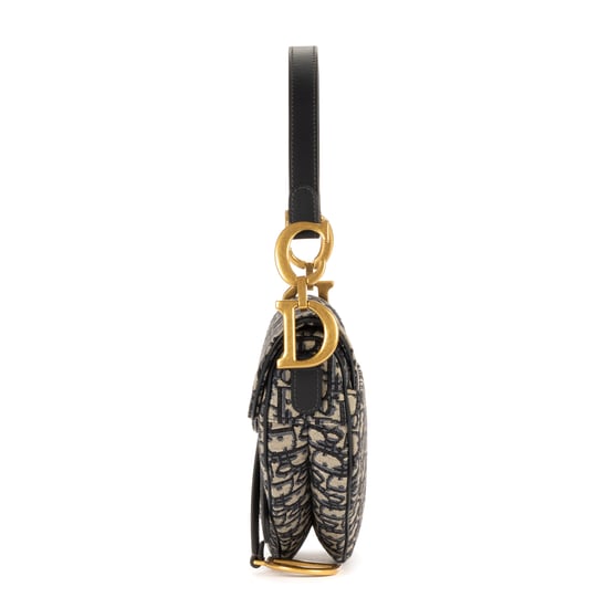 Dior Saddle Oblique en Azul marino Lienzo - Image 3