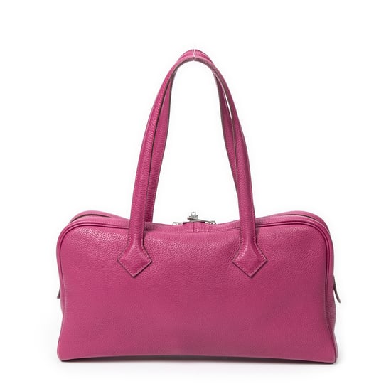 Hermès Victoria Elan en Rosa Tosca Piel de becerro - Image 5