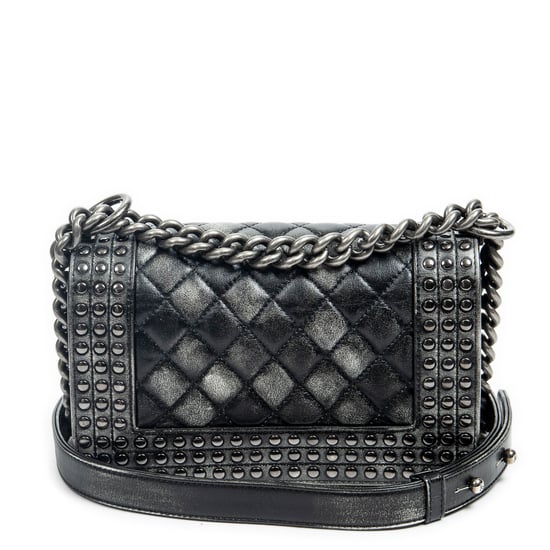 Chanel Paris-Dallas Small Studded Boy en Gris/Negro Piel de becerro - Image 5