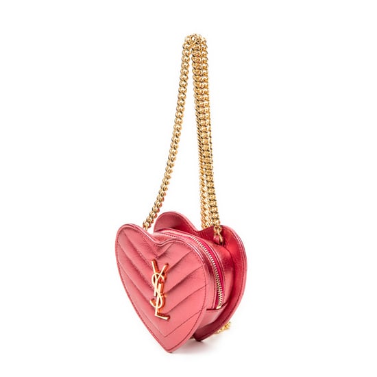 Yves Saint Laurent Love Heart Chain Bag en Rosa metálico Piel de becerro - Image 2