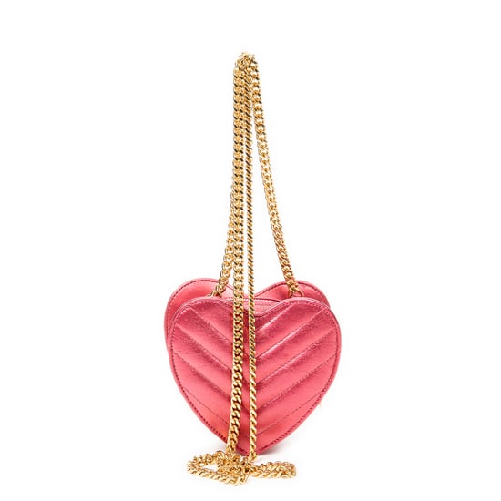 Yves Saint Laurent Love Heart Chain Bag en Rosa metálico Piel de becerro - Image 5