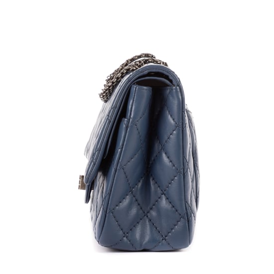Chanel 2.55 Double Flap Jumbo en Cobalto Piel de becerro - Image 3