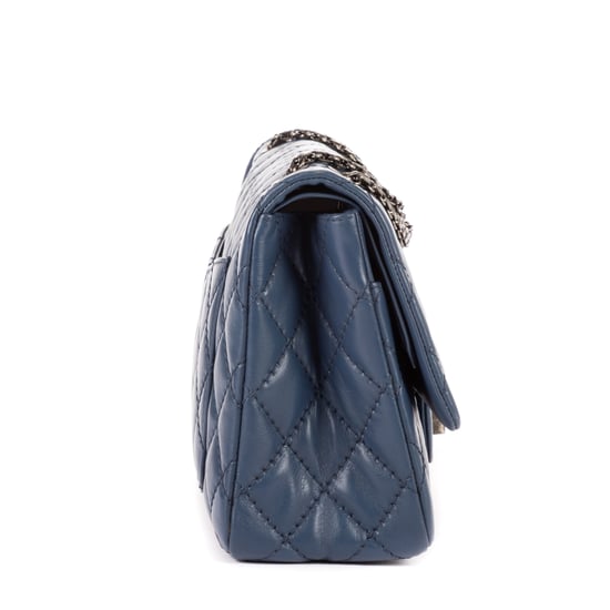 Chanel 2.55 Double Flap Jumbo en Cobalto Piel de becerro - Image 5