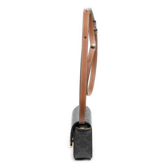Celine Mini Triomphe  en Bronceado Lona recubierta - Image 3