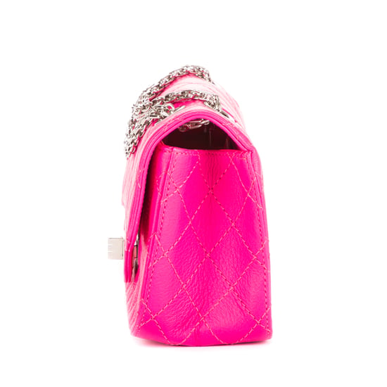 Chanel 2.55 Mini 224 Double Flap en Rosa Piel de becerro - Image 3