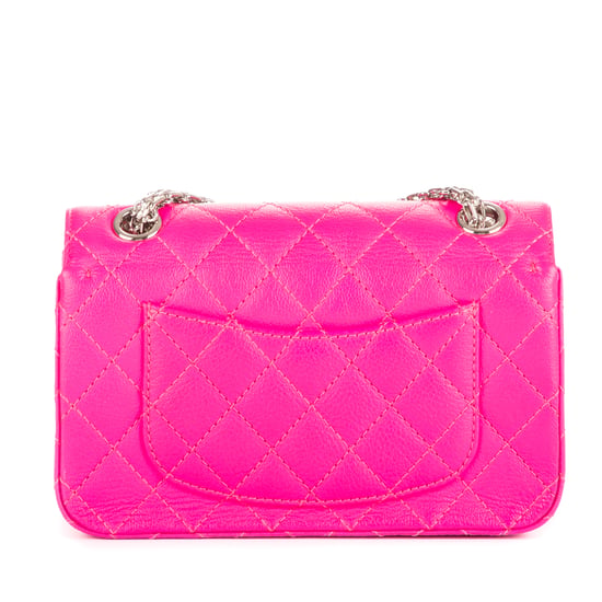 Chanel 2.55 Mini 224 Double Flap en Rosa Piel de becerro - Image 4