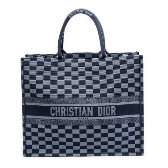 Dior Book Tote en Azul marino/Azul claro Lienzo - Image 1