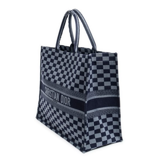 Dior Book Tote en Azul marino/Azul claro Lienzo - Image 2