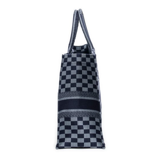 Dior Book Tote en Azul marino/Azul claro Lienzo - Image 3