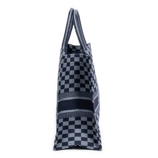 Dior Book Tote en Azul marino/Azul claro Lienzo - Image 4