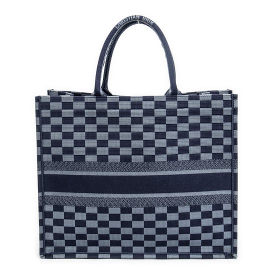 Dior Book Tote en Azul marino/Azul claro Lienzo - Image 5