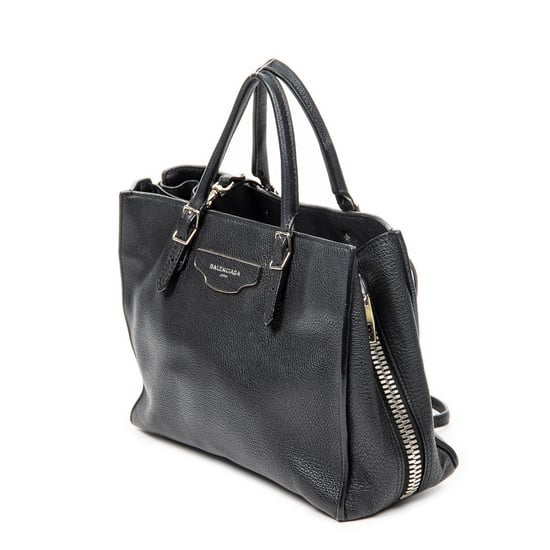 Balenciaga Mini Papier A4 Tote  en Negro Piel de becerro - Image 2