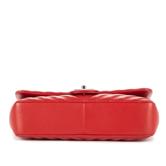 Chanel Double Stitched Single Flap en Rojo Piel de becerro - Image 6
