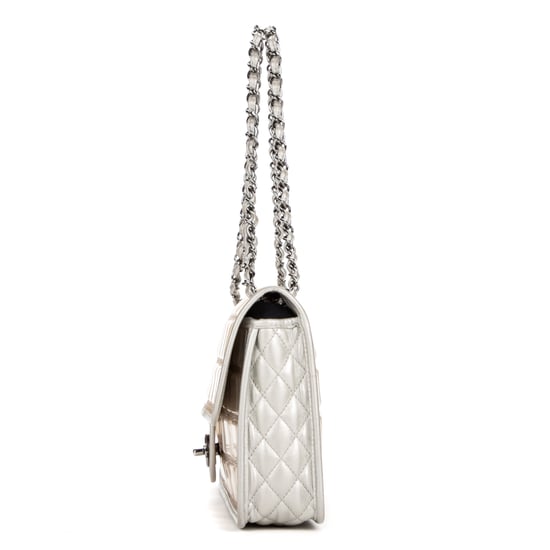 Chanel Ice cube flap en Plata Piel de becerro - Image 3