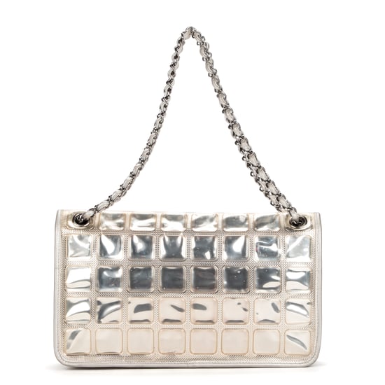 Chanel Ice cube flap en Plata Piel de becerro - Image 4