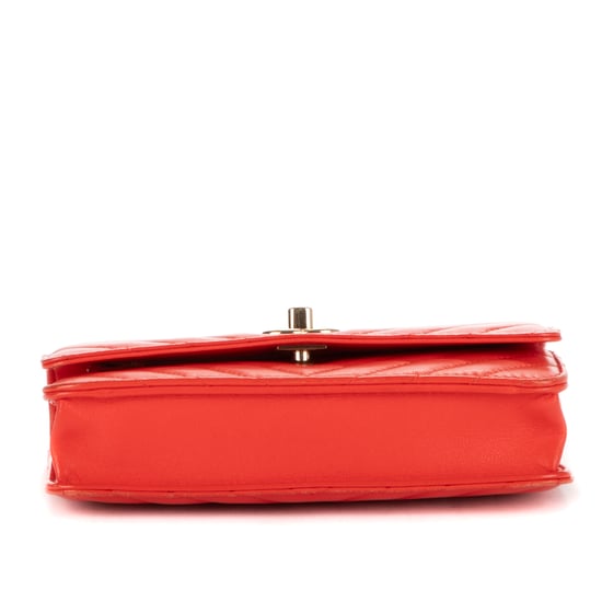 Chanel Trendy Wallet on Chain en Naranja Piel de becerro - Image 6