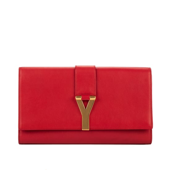 Yves Saint Laurent Classic Y Line Clutch en Rojo Piel de becerro - Image 1
