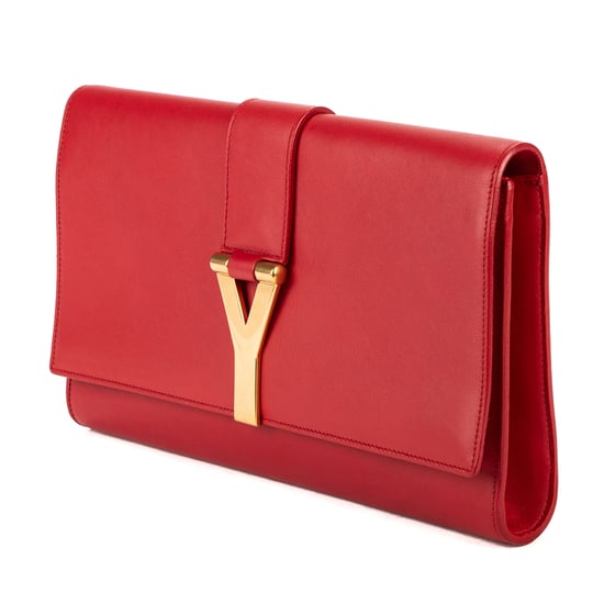 Yves Saint Laurent Classic Y Line Clutch en Rojo Piel de becerro - Image 2