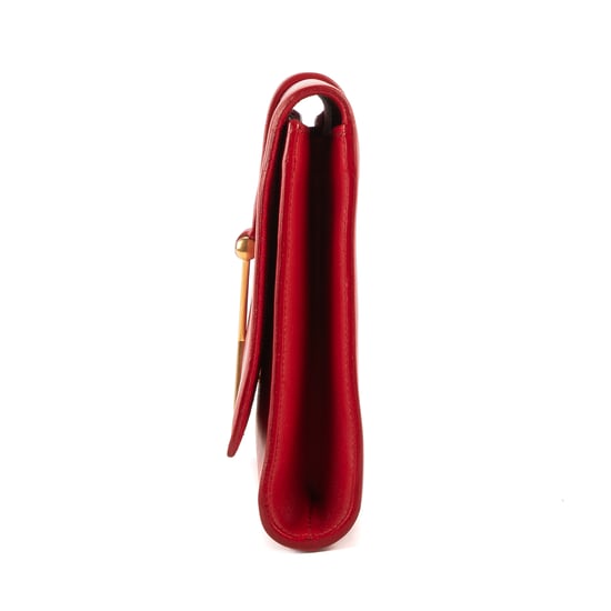 Yves Saint Laurent Classic Y Line Clutch en Rojo Piel de becerro - Image 3