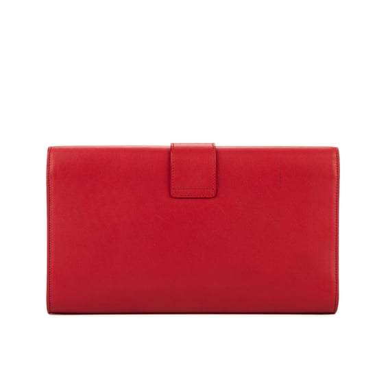 Yves Saint Laurent Classic Y Line Clutch en Rojo Piel de becerro - Image 4