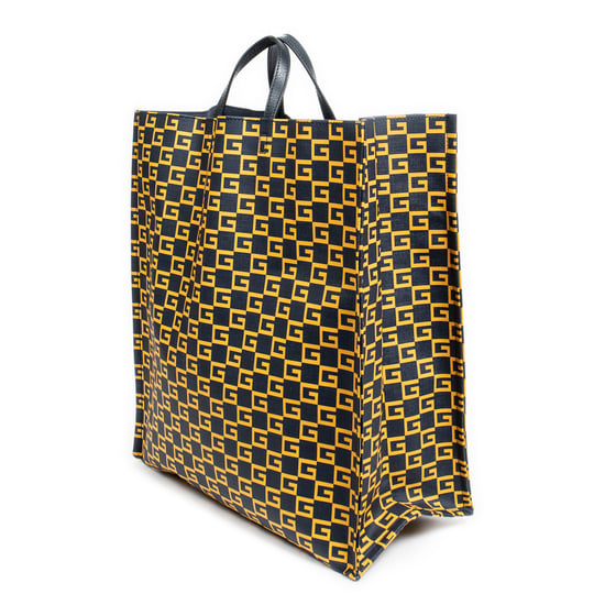 Gucci Large Square G Open Tote  en Azul marino/Amarillo Lona revestida - Image 2