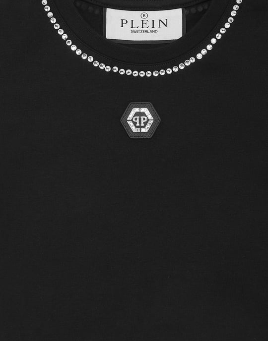 Cropped T-Shirt Strass Round Neck Ss - Image 2