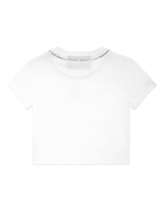 Cropped T-Shirt Strass Round Neck Ss - Image 3