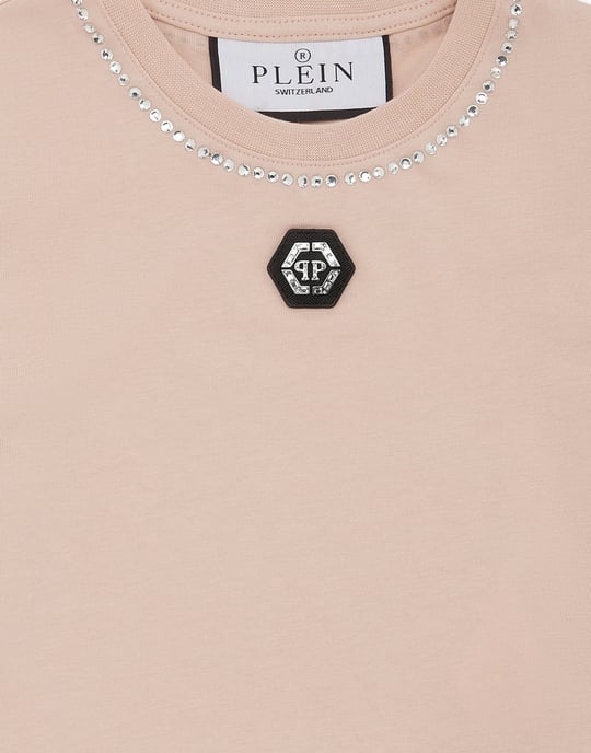 Cropped T-Shirt Strass Round Neck Ss - Image 2