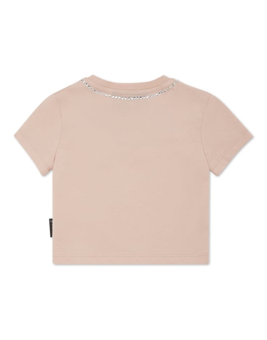 Cropped T-Shirt Strass Round Neck Ss - Image 3