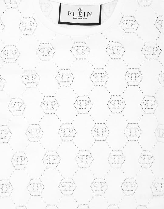 Jersey T-Shirt Sexy Pure Ss Monogram Strass - Image 2