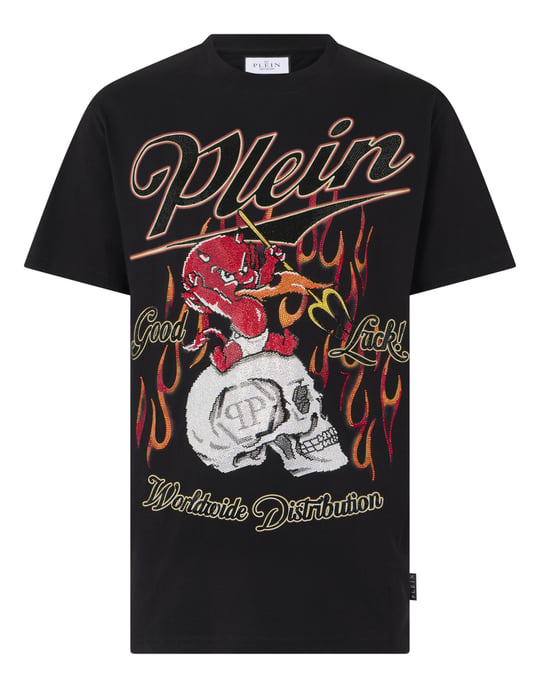 Round Neck T-Shirt Little Devil Crystal - Image 1